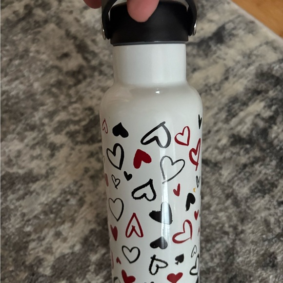 Kate Spade White Water Bottle with Heart Design - Picture 2 of 6